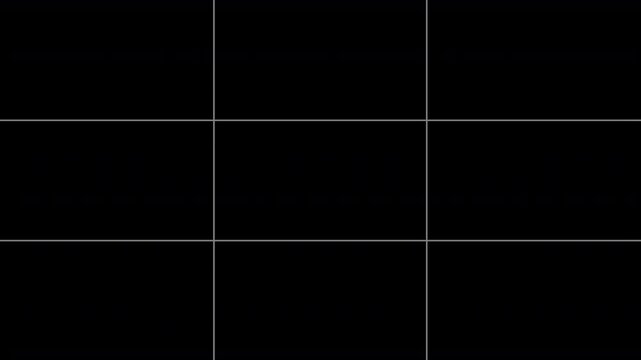 rule of thirds grid for framing and composition for film, video, photography and cinematography image making guide frame camera guide markings overlay 4K animation with alpha channel 