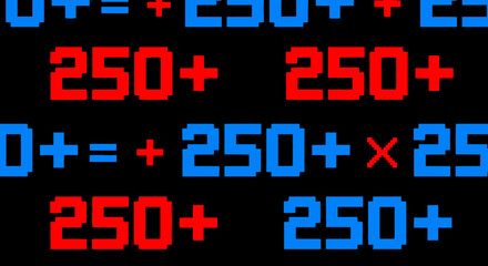 Fototapeta premium Mathematical equations and numbers on a black background.