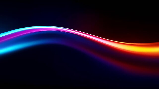 Vibrant neon wave abstract background with colorful gradient.