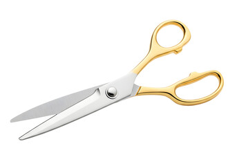 Sharp kitchen scissors isolated on white or transparent background
