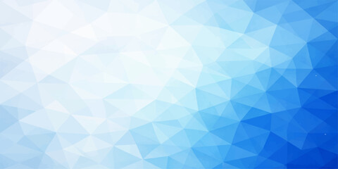 Fototapeta premium Abstract blue triangle background with light mosaic pattern and tech style vector art featuring diamond polygon shapes in a glass texture design illustration