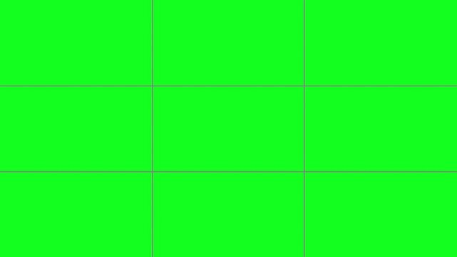 rule of thirds composition and framing grid guide frame gridlines used for photography, cinematography, film, video and art images 4K on screen video assist guides overlay with green screen chroma key
