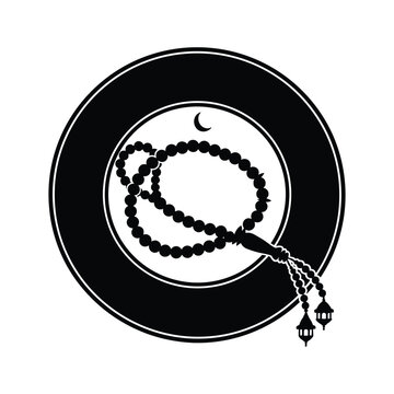 Prayer Beads Crescent Moon Lantern Symbol Islamic Art