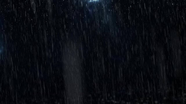 heavy rain overlay with lightning thunder effect for overlay background