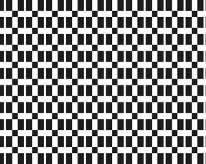 Black and White Checkerboard Pattern Seamless Tile Vector Background
