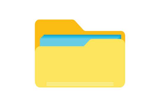 3d folder icon isolated on white background. Document symbol. 3d file icon. Binder sign modern, simple, vector, icon for website design, mobile app, Vector Illustration