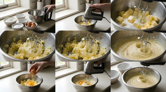 Cake making procedure.