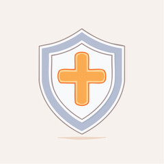 Fototapeta premium Religious Candle Icon with Christian Cross, Symbolizing Faith, Hope, and Peaceful Remembrance