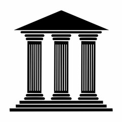 Obraz premium Classical Greek temple illustration showcasing architectural heritage and design elements