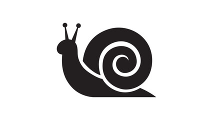 Simple black snail icon design illustration.  © vectorassets