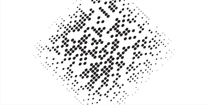 Halftone circles, halftone dot pattern simple art