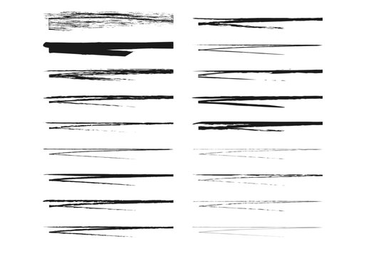 Colecci&oacute;n de trazos de pincel negro con texturas de estilo art&iacute;stico