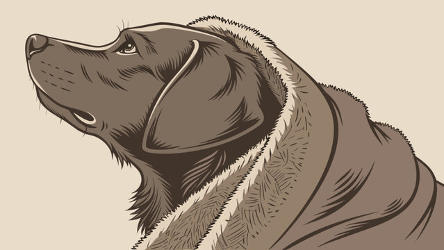 Elegant Profile of a Loyal Labrador Retriever Dog.