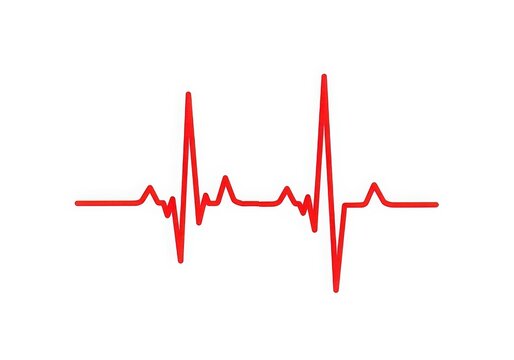 A detailed illustration of a heart rate monitor displaying a patient's heartbeat. isolated on white background