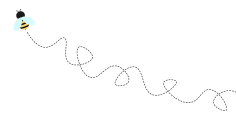 cute flying bee clipart card decoration illustration clipart © DimsArt