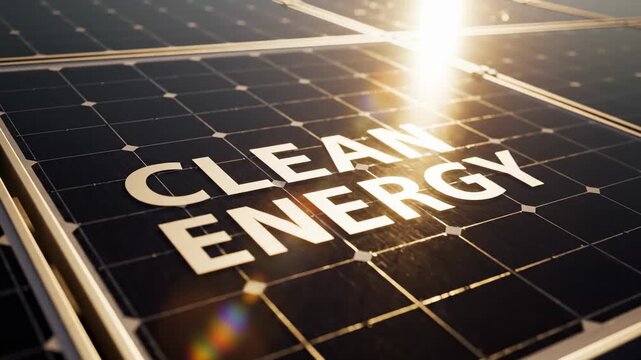 Clean Energy Solar Panels - Sustainable Power Generation.