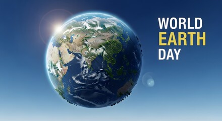 Naklejka premium Happy earth day celebrating our beautiful planet and environmental awareness