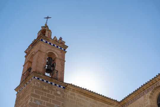 Historic baroque church facade in the monumental town of Osuna, Sevilla, Spain