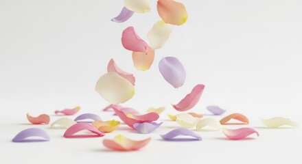 Fototapeta premium Falling Flower Petals