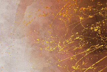 背景素材_水彩テクスチャ_茶色