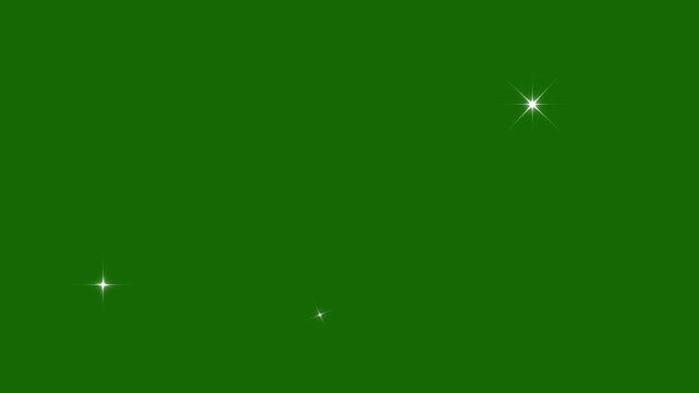Sparkle twinkling star animation. shiny glowing stars, glitter sparkle animated, fairy twinkle stars,twinkling star, vector star light effect doodle style, blinking light effect on green screen. 4K