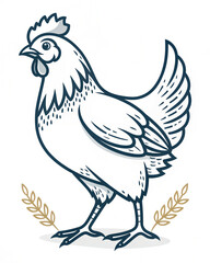 Fototapeta premium hen icon