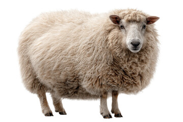 Naklejka premium Domestic Wool Sheep Isolated for Design Use