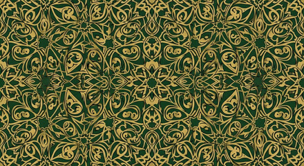 Fototapeta premium Arabic Ornament Background with Elegant Gold Details