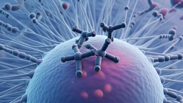 Nanotechnology Drug Delivery System Microscopic View - Cancer Treatment Research