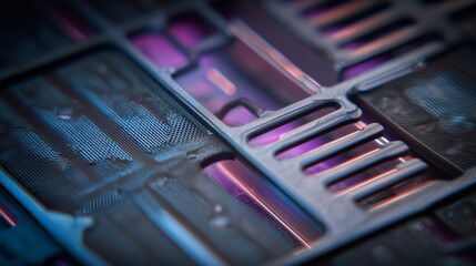 Close-Up of NVMe SSD Drive with Heatsink - Computer Hardware Thermal Management