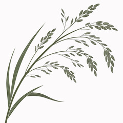 Fototapeta premium Minimalist rice composition carefully layered long