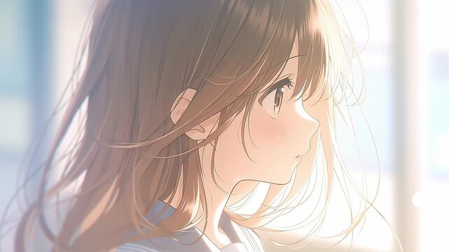 アニメ調の日本人美少女の様々なシーン_表情