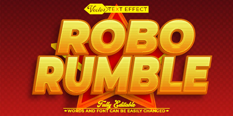  Robo Rumble Robot Battle Futuristic Mech Vector Fully Editable Smart Object Text Effect