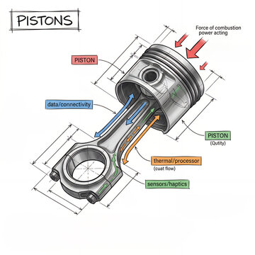 Understanding how pistons work in an engine can help in grasping mechanical functions and processes in automotive design