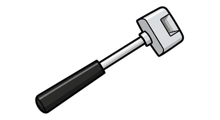 Black and White Illustration of Hammer.