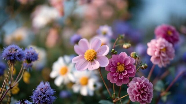 A traditional farmhouse garden is filled with colorful flowers and vegetables, representing the works of dedicated gardeners who cultivate beauty and sustenance, emphasizing the joy of nurturing