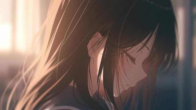 アニメ調の日本人美少女の様々なシーン_表情