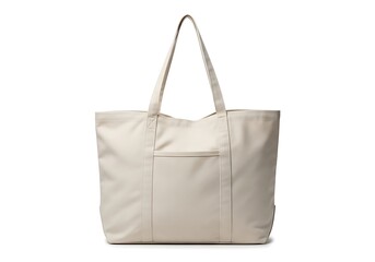 A large tote bag with a pocket on the front, made of canvas or cotton, viewed from the front on a plain background Whisk