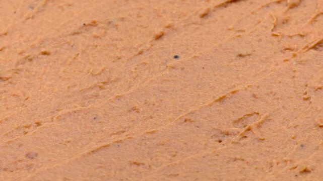 Creamy smooth meat pate spread texture macro background for food