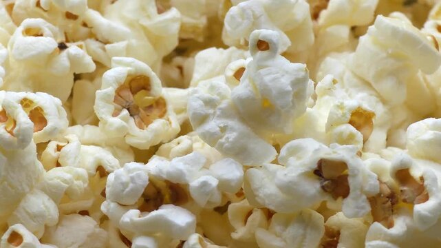 White popcorn kernels texture macro background shot for snack