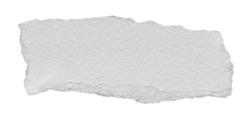 Torn white paper card isolated on transparent background PNG.