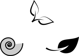 black and white set of delimiters for text, dividers