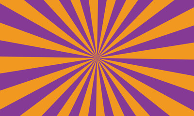 Obraz premium A vibrant orange and regal purple sunburst pattern radiates from a central origin
