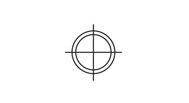 Simple black target icon on white background.
