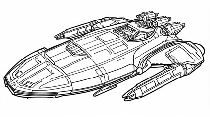 Vector Illustration of Space Ship Concept © Pemuda