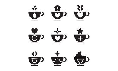 Obraz premium coffee cup icon set