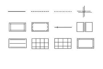 Frame baseline column vector separator image dotted simple layout generation canvas icon