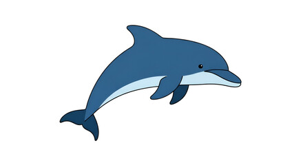 Obraz premium Pixelated Blue Dolphin Isolated on Black Background with Clean Lines