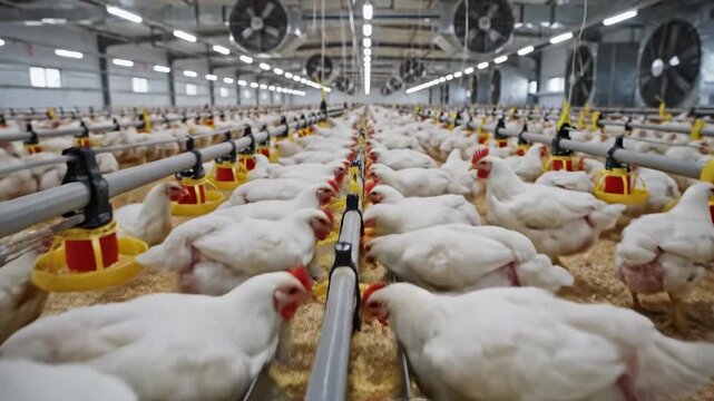 Inside a Modern Chicken Farm - A Look at Poultry Production.