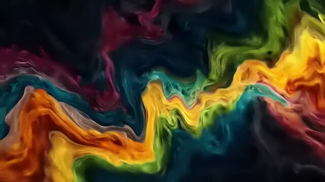 Vibrant chromatic fluid simulations creating a stunning, swirling panorama of color, perfect for an ethereal backdrop